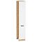 Шкаф пенал с 2-мя дверцами Нео White Silk/Дуб Вотан 2336*400*576