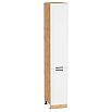 Шкаф пенал с 2-мя дверцами Нео White Silk/Дуб Вотан 2336*400*576