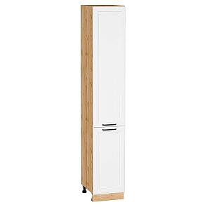 Шкаф пенал с 2-мя дверцами Нео White Silk/Дуб Вотан 2336*400*576