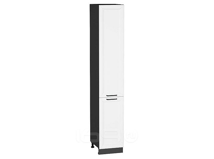 Шкаф пенал с 2-мя дверцами Нео White Silk/Graphite 2336*400*576