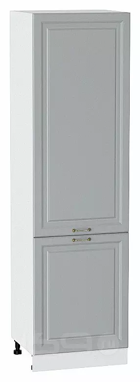 Шкаф пенал с 2-мя дверцами Ницца Графит/Белый 2132*600*574