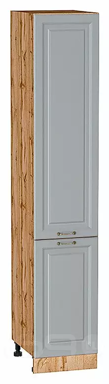 Шкаф пенал с 2-мя дверцами Ницца Графит/Дуб Вотан 2132*400*574