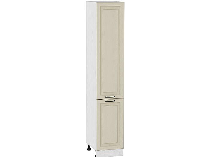Шкаф пенал с 2-мя дверцами Ницца ШП 400 (для верхних шкафов высотой 720) Дуб крем-Белый