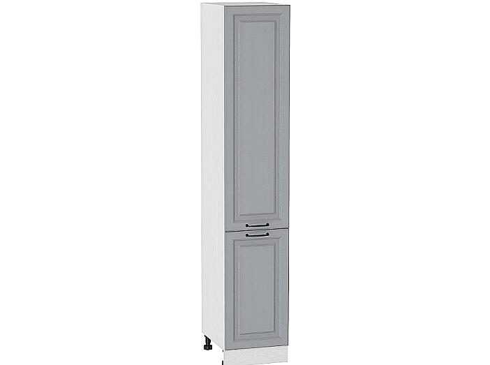 Шкаф пенал с 2-мя дверцами Ницца ШП 400 (для верхних шкафов высотой 720) Дуб серый-Белый