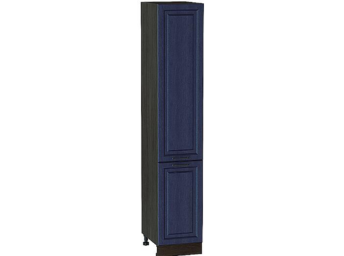 Шкаф пенал с 2-мя дверцами Ницца ШП 400 (для верхних шкафов высотой 720) Дуб синий-Венге