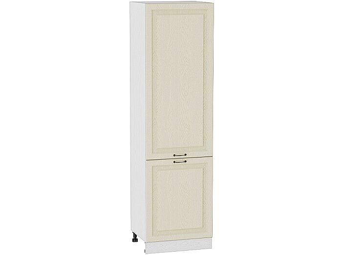 Шкаф пенал с 2-мя дверцами Ницца ШП 600 (для верхних шкафов высотой 720) Дуб крем-Белый