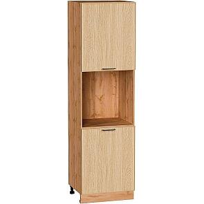 Шкаф пенал с 2-мя дверцами под технику Эйр Real Oak/Дуб Вотан 2132*600*576