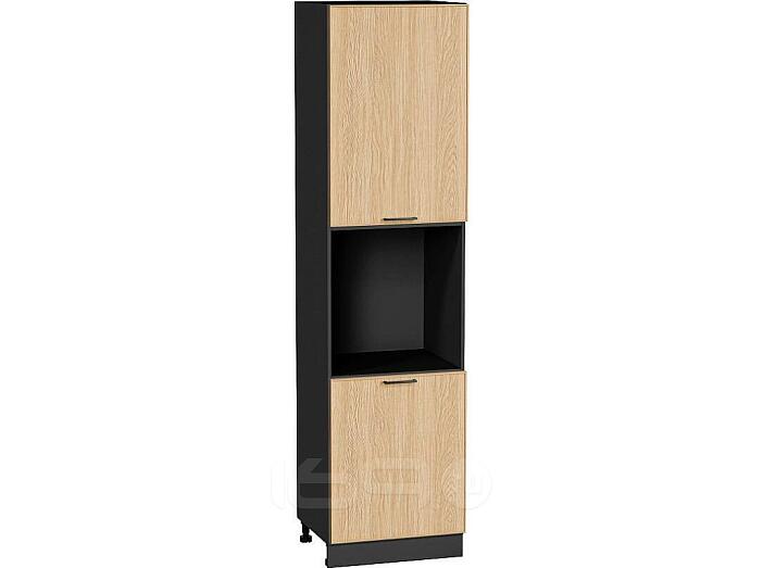 Шкаф пенал с 2-мя дверцами под технику Эйр Real Oak/Graphite 2336*600*576
