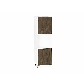 Шкаф пенал с 2-мя дверцами под технику Флэт Brown Casella Oak 2S/Белый 2132*600*574