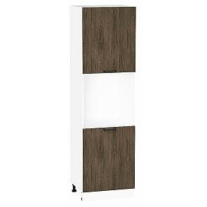 Шкаф пенал с 2-мя дверцами под технику Флэт Brown Casella Oak 2S/Белый 2132*600*574