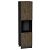 Шкаф пенал с 2-мя дверцами под технику Флэт Brown Casella Oak 2S/Graphite 2336*600*574