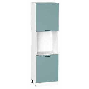 Шкаф пенал с 2-мя дверцами под технику Флэт Grey-green In 2S/Белый 2132*600*574