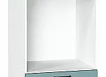 Шкаф пенал с 2-мя дверцами под технику Флэт Grey-green In 2S/Белый 2132*600*574