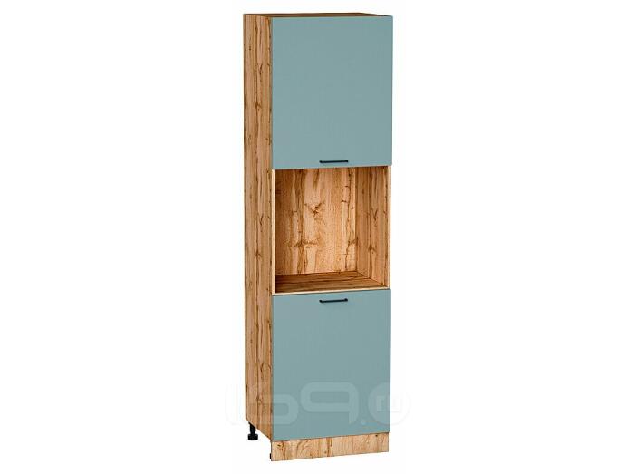 Шкаф пенал с 2-мя дверцами под технику Флэт Grey-green In 2S/Дуб Вотан 2132*600*574