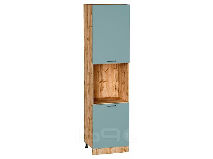 Шкаф пенал с 2-мя дверцами под технику Флэт Grey-green In 2S/Дуб Вотан 2336*600*574