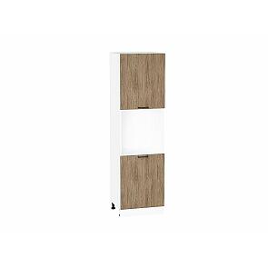 Шкаф пенал с 2-мя дверцами под технику Флэт Natural Casella Oak 2S/Белый 2132*600*574