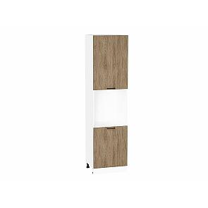 Шкаф пенал с 2-мя дверцами под технику Флэт Natural Casella Oak 2S/Белый 2336*600*574