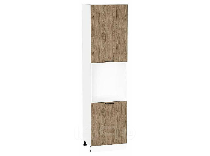 Шкаф пенал с 2-мя дверцами под технику Флэт Natural Casella Oak 2S/Белый 2336*600*574