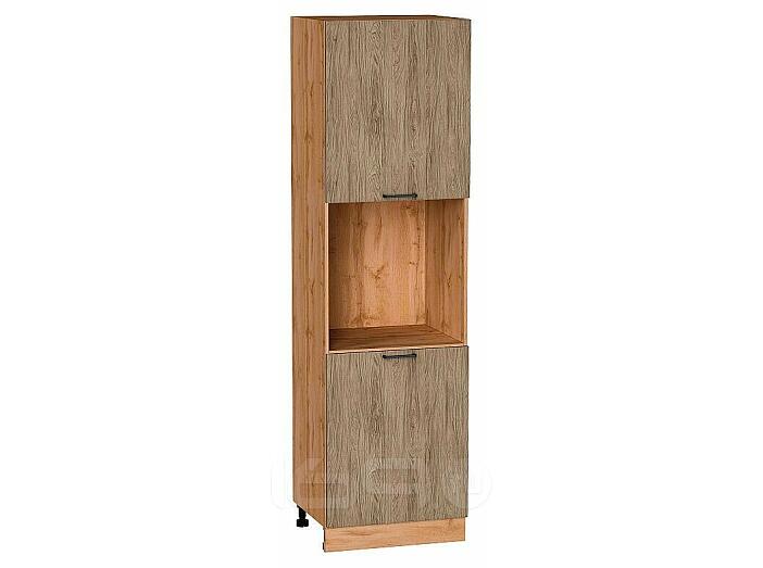 Шкаф пенал с 2-мя дверцами под технику Флэт Natural Casella Oak 2S/Дуб Вотан 2132*600*574