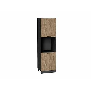 Шкаф пенал с 2-мя дверцами под технику Флэт Natural Casella Oak 2S/Graphite 2132*600*574
