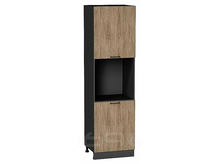 Шкаф пенал с 2-мя дверцами под технику Флэт Natural Casella Oak 2S/Graphite 2132*600*574