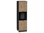 Шкаф пенал с 2-мя дверцами под технику Флэт Natural Casella Oak 2S/Graphite 2132*600*574