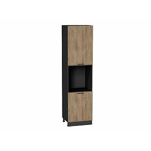 Шкаф пенал с 2-мя дверцами под технику Флэт Natural Casella Oak 2S/Graphite 2336*600*574