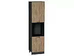 Шкаф пенал с 2-мя дверцами под технику Флэт Natural Casella Oak 2S/Graphite 2336*600*574