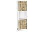 Шкаф пенал с 2-мя дверцами под технику Флэт Wotan Oak 2S/Белый 2132*600*574