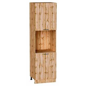 Шкаф пенал с 2-мя дверцами под технику Флэт Wotan Oak 2S/Дуб Вотан 2132*600*574