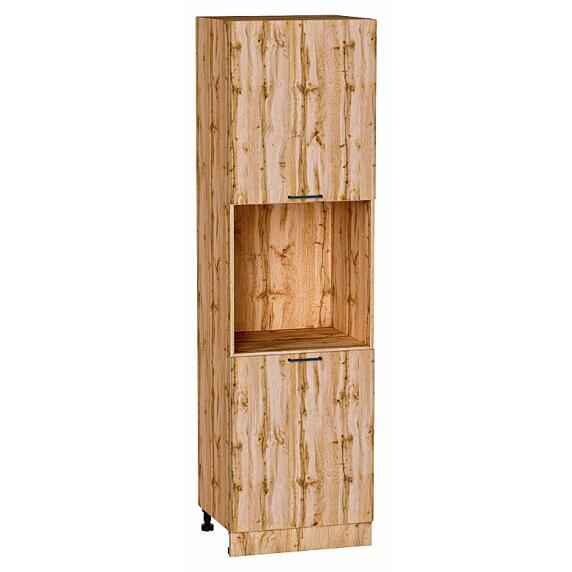 Шкаф пенал с 2-мя дверцами под технику Флэт Wotan Oak 2S/Дуб Вотан 2132*600*574