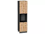 Шкаф пенал с 2-мя дверцами под технику Флэт Wotan Oak 2S/Graphite 2336*600*574