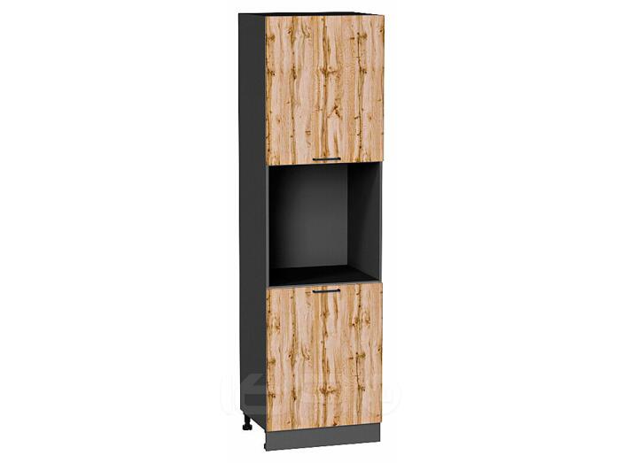 Шкаф пенал с 2-мя дверцами под технику Флэт Wotan Oak 2S/Graphite 2132*600*574