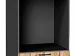 Шкаф пенал с 2-мя дверцами под технику Флэт Wotan Oak 2S/Graphite 2132*600*574
