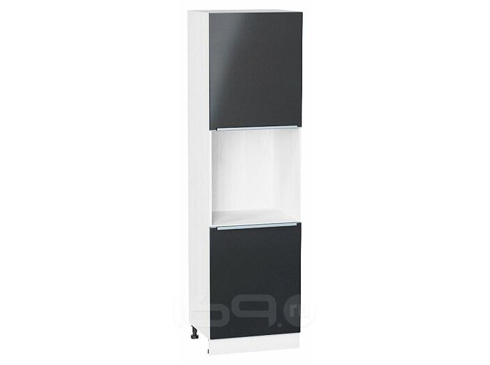 Шкаф пенал с 2-мя дверцами под технику Фьюжн Anthracite Белый 2132*600*576