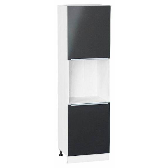 Шкаф пенал с 2-мя дверцами под технику Фьюжн Anthracite Белый 2132*600*576