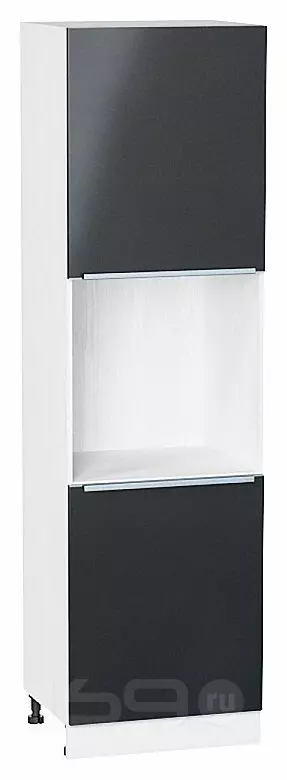 Шкаф пенал с 2-мя дверцами под технику Фьюжн Anthracite Белый 2132*600*576