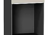 Шкаф пенал с 2-мя дверцами под технику Фьюжн Cream Silk/Graphite 2336*600*576