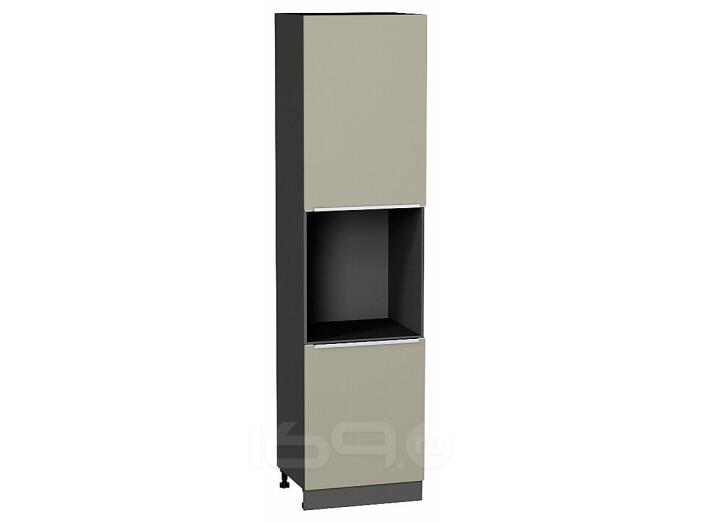 Шкаф пенал с 2-мя дверцами под технику Фьюжн Silky Grey Graphite 2336*600*576