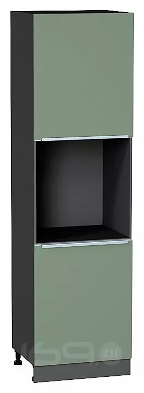 Шкаф пенал с 2-мя дверцами под технику Фьюжн Silky Mint Graphite 2132*600*576