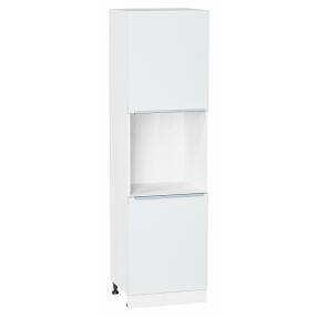 Шкаф пенал с 2-мя дверцами под технику Фьюжн Silky White Белый 2132*600*576