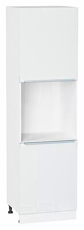 Шкаф пенал с 2-мя дверцами под технику Фьюжн Silky White Белый 2132*600*576