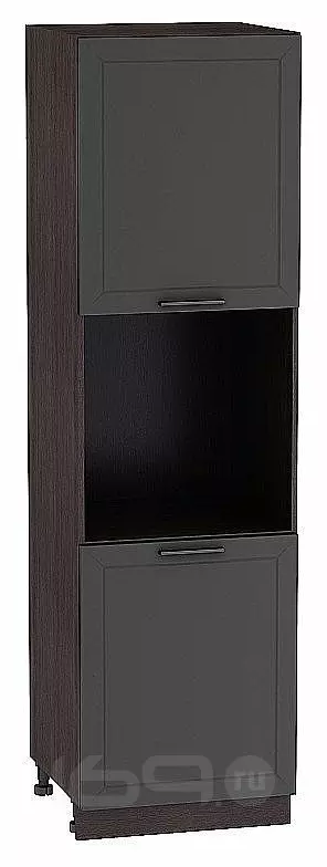 Шкаф пенал с 2-мя дверцами под технику Глетчер Маренго Силк Graphite 2132*600*574