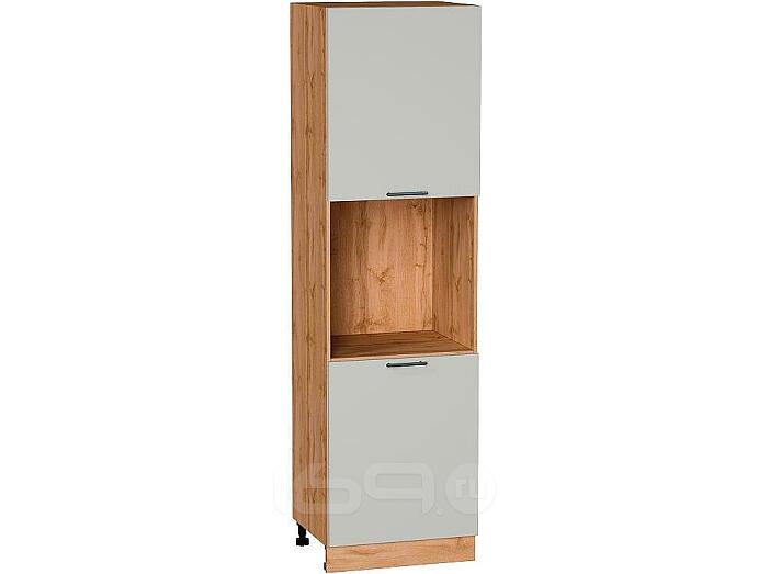 Шкаф пенал с 2-мя дверцами под технику Лайт Special Grey/Дуб Вотан 2132*600*574
