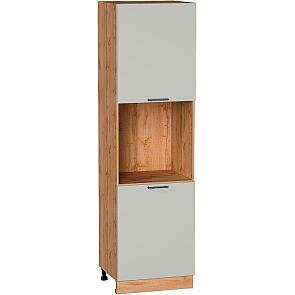Шкаф пенал с 2-мя дверцами под технику Лайт Special Grey/Дуб Вотан 2132*600*574