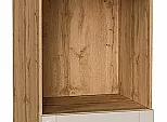 Шкаф пенал с 2-мя дверцами под технику Лофт Cream Silk/Дуб Вотан 2132*600*576
