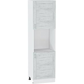 Шкаф пенал с 2-мя дверцами под технику Лофт Nordic Oak/Белый 2132*600*576