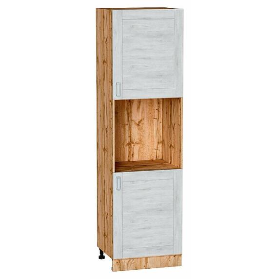 Шкаф пенал с 2-мя дверцами под технику Лофт Nordic Oak/Дуб Вотан 2132*600*576