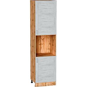 Шкаф пенал с 2-мя дверцами под технику Лофт Nordic Oak/Дуб Вотан 2336*600*576