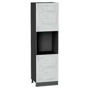 Шкаф пенал с 2-мя дверцами под технику Лофт Nordic Oak/Graphite 2132*600*576